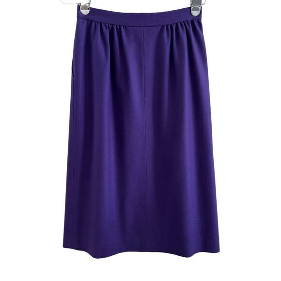 Pendleton 100% Virgin Wool A-line Midi Skirt Made in USA Vintage Size 8 Petite - Picture 2 of 6